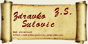Zdravko Šulović vizit kartica